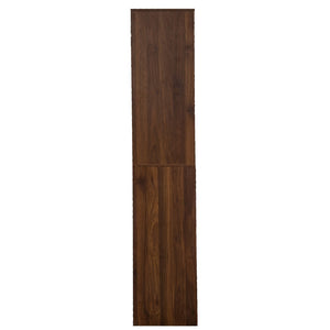 English Elm Kitchen Walnut Buffet Cabinet with Wine Rack Open Shelving Drawers and Closed Storage W331P425319