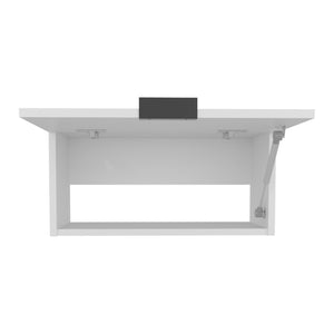 English Elm Wall Wall Cabinet White 1 Door 1 Shelf – Modern Engineered Wood Bathroom Kitchen Storage 20" Wрем B097P369425