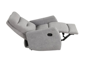 English Elm Paterson Microsuede Velvet Rocker Recliner Plush Swivel Chair for Living Room Gray B078P497894