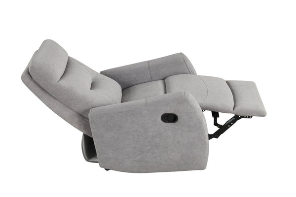 English Elm Paterson Microsuede Velvet Rocker Recliner Plush Swivel Chair for Living Room Gray B078P497894