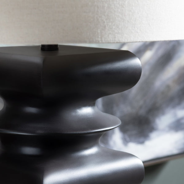 Crestview Collection 31"H Zane Contemporary Resin Table Lamp With Sculptural Design & 3-way Socket For Versatile Lighting   Cvavp2047b