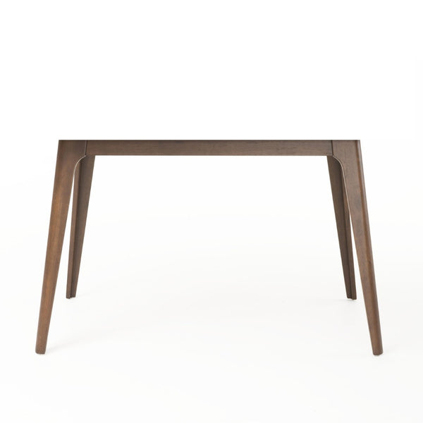 English Elm [video] Mid-century Rubberwood Dining Table Walnut Finish Splayed Legs Seats Four N759P371097T