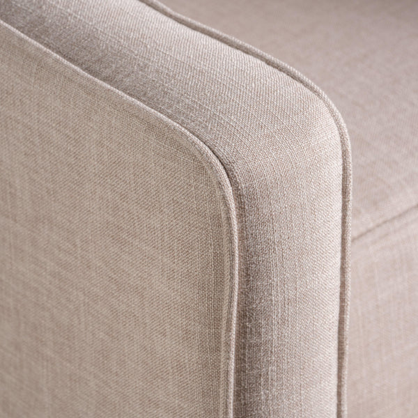 English Elm Christopher Knight Home® - Fabric Recliner Chair Mid-Century Modern Pushback Single Sofa with Tufted Cushion, Birch Legs, Cozy Comfort Wheat 60741.00WET