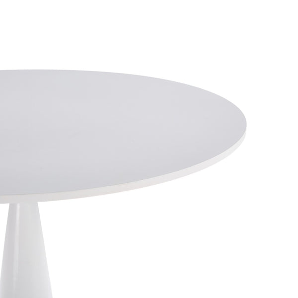 English Elm 31.5inch Tulip Pedestal Round Dining Table White Mdf Mid-century Modern for Small Spaces W3766P410237