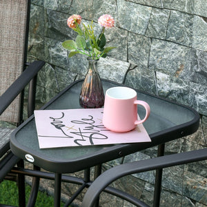 English Elm Outsunny Outdoor Glider Chairs With Center Table - 2-Seat Rocking Swing For Comfortable Relaxation W2225P174324-GIGA