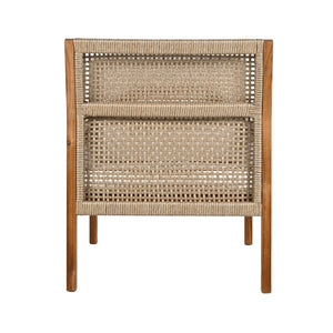 English Elm Acacia Hardwood Wicker Club Chair Deep Seating Outdoor Patio with Cushioned Comfort N780P248457T