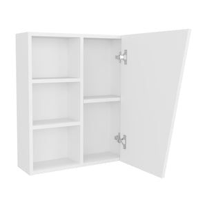 English Elm Wolcott Medicine Cabinet Mirrored Door White Engineered Wood Modern Sleek Bathroom Storage 28.35x22.05x5 B092P315582