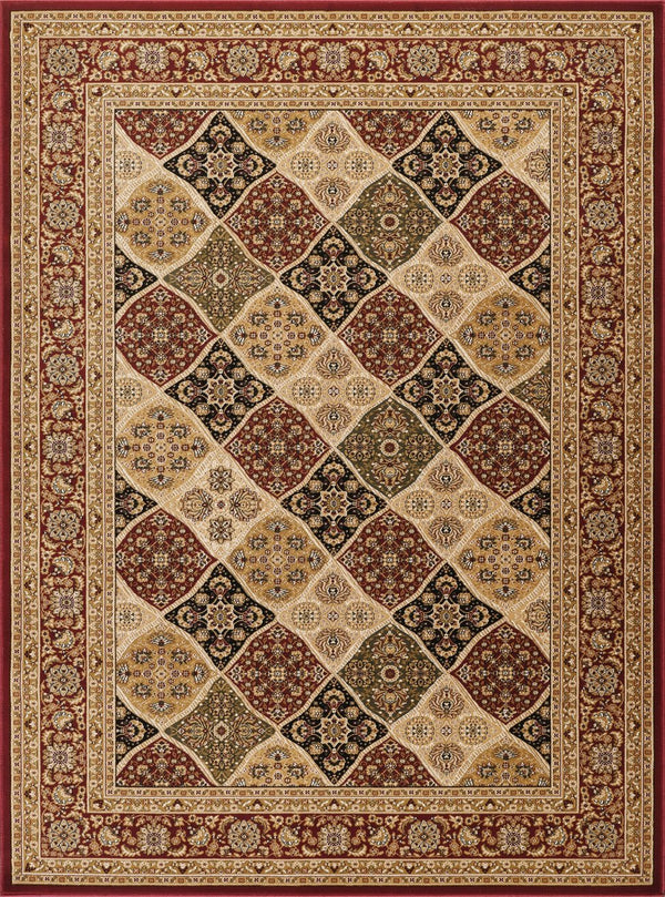English Elm Manchester Red Area Rug Runner - Elegant 2'7" X 9'10" For High-Traffic Spaces, Family-Friendly Design B186P316793
