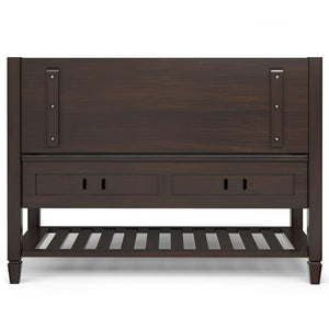 English Elm Connaught Handcrafted Entryway Storage Bench With Shelf - Timeless Chestnut Design & Seating Solution B136P203419