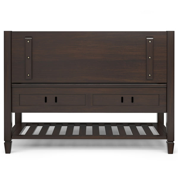 English Elm Connaught Handcrafted Entryway Storage Bench With Shelf - Timeless Chestnut Design & Seating Solution B136P203419