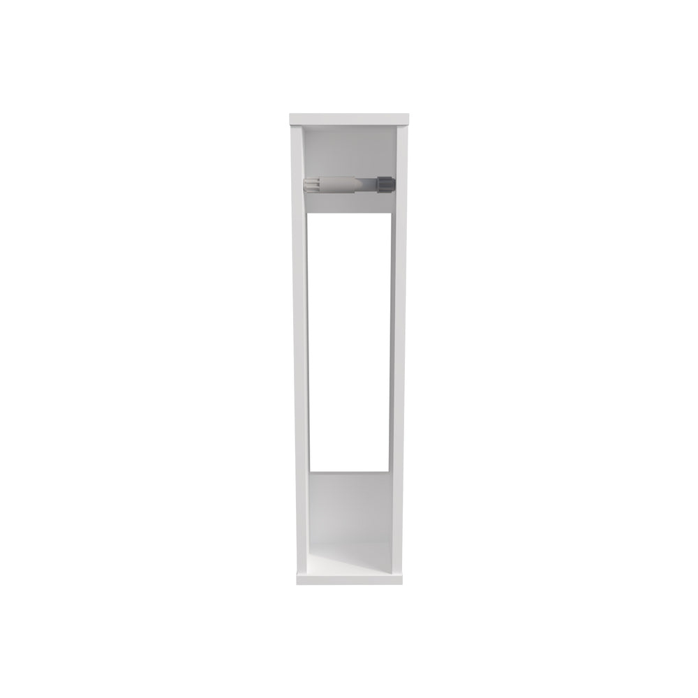 English Elm Shelf 28" H Wall-Mounted White Shelf with 2 Open Shelves — Compact Engineered Wood Storage Solution B097P250844