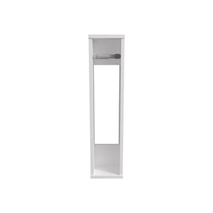 English Elm Shelf 28" H Wall-Mounted White Shelf with 2 Open Shelves — Compact Engineered Wood Storage Solution B097P250844