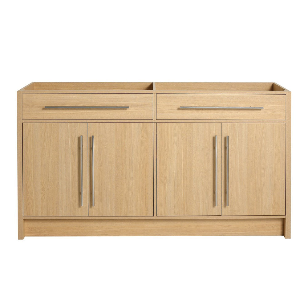 English Elm 60" Freestanding Bathroom Vanity 4-Soft Close Doors Original Oak Plywood KD-Pack Ready DIY Cabinet W1972P348988