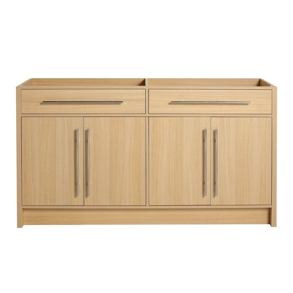 English Elm 60" Freestanding Bathroom Vanity 4-Soft Close Doors Original Oak Plywood KD-Pack Ready DIY Cabinet W1972P348988