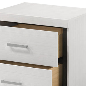 English Elm Casilda White Nightstand with Dovetail Drawer, Metal Glide & 100lb Capacity – Stylish Storage B2726P339263