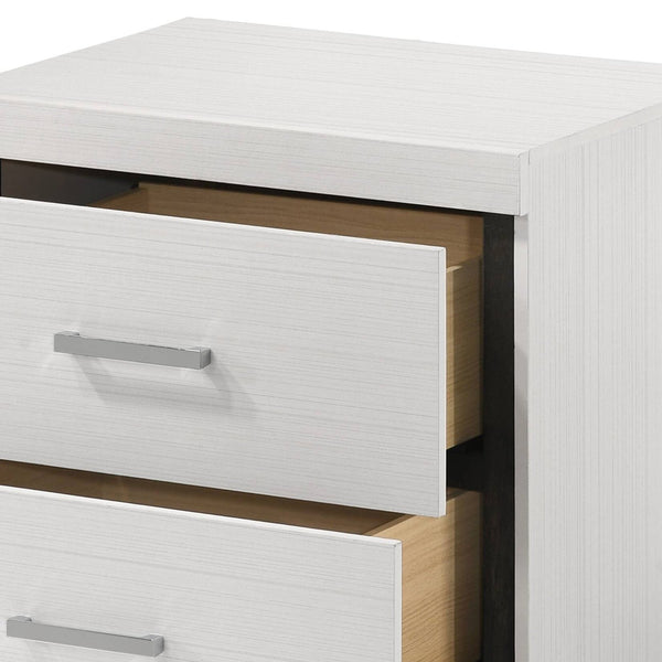 English Elm Casilda White Nightstand with Dovetail Drawer, Metal Glide & 100lb Capacity – Stylish Storage B2726P339263