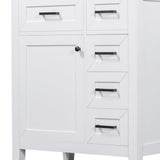 English Elm 30" Bathroom Vanity With Sink Combo, White Bathroom Cabinet With Drawers, Solid Frame and Mdf Board (Old Sku:N725S999222K)