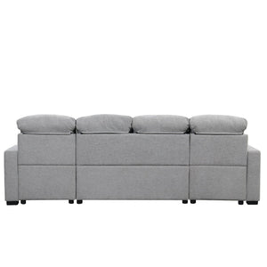 English Elm 101.2" Modular Chenille Sectional Sofa with Tufted Cushions and Deep Seating for Living Room N719S001750E