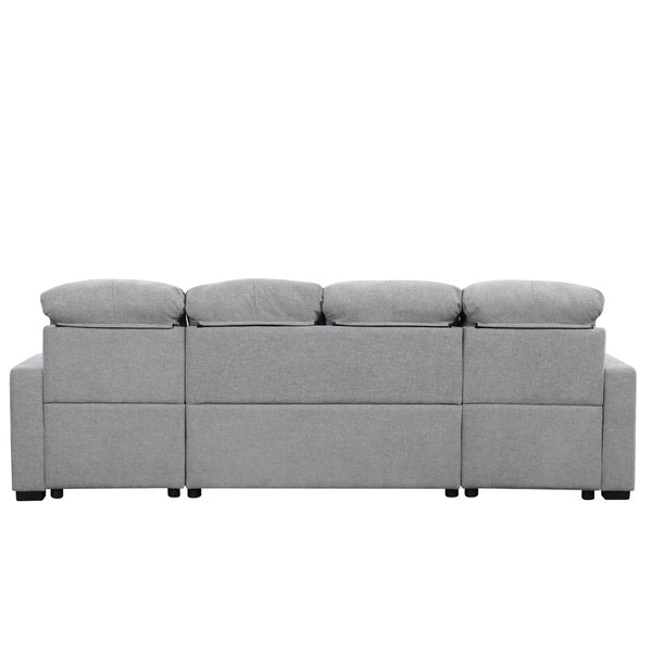 English Elm 101.2" Modular Chenille Sectional Sofa with Tufted Cushions and Deep Seating for Living Room N719S001750E