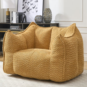 English Elm Sofa plush beanbag chair with superfiber cover and resilient foam filling for ultimate home comfort and relaxation Yellow W1996P252269