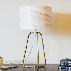 English Elm Ashcroft Furniture - New Stylish Modern Desk Lamp With Marble Shade & Bronze Base - Perfect For Bedside & Home Office Decor B183P315078
