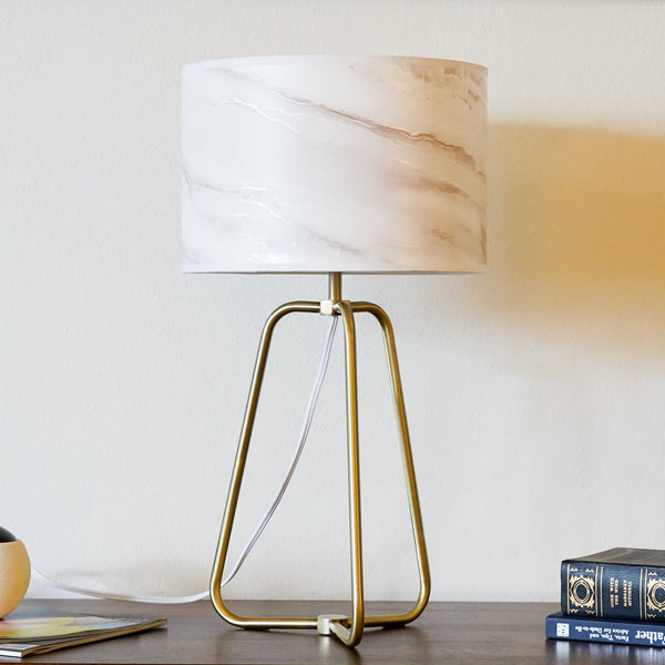 English Elm Ashcroft Furniture - New Stylish Modern Desk Lamp With Marble Shade & Bronze Base - Perfect For Bedside & Home Office Decor B183P315078