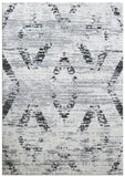 Sams International Canyon Ebony Machine Made Polyester Geometric  Rug Gray, Black 5'3" x 7'6"