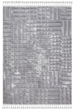 Sams International Canyon Graphics Machine Made Polyester Geometric  Rug Gray, Beige 5'3" x 7'6"