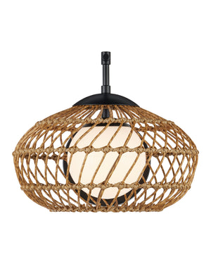 Currey & Company Carriage Outdoor Wall Sconce Wicker Lantern Wet Rated for Porch or Garden Entry 5500-0060