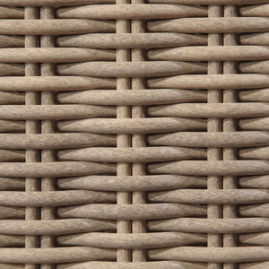 Meridian Furniture Seacrest Outdoor Wicker Ottoman Coffee Table with Olefin Top for Coastal Patio Lounging Cream - A 55001Beige-Ott