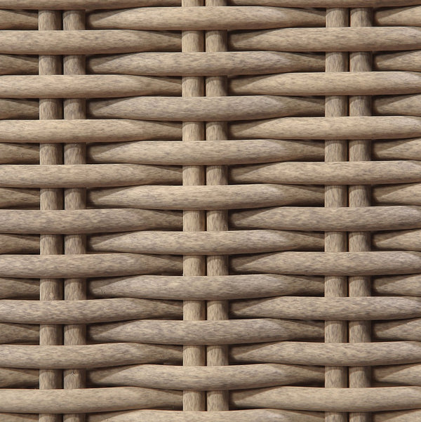 Meridian Furniture Seacrest Wicker Outdoor Swivel Patio Chair with Rust Resistant Frame and Water Cushion Beige 55001Beige-Swivel