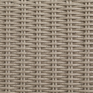 Meridian Furniture Seacrest Solid Teak Woven Wicker Outdoor Patio Coffee Table for Lounge Decks and Garden Areas Natural / Taupe 55002-CT