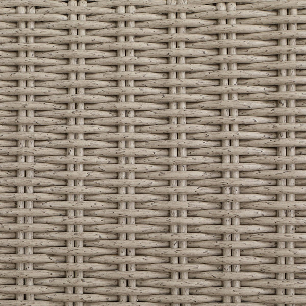Meridian Furniture Seacrest Modular Wicker Patio Armless Chair Aluminum Frame Uv Resistant Olefin Cushion Outdoor Cream 55002Cream-Armless