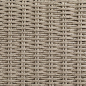 Meridian Furniture Seacrest Wicker Outdoor Swivel Patio Chair with Rust Resistant Frame and Water Cushion Cream 55002Cream-Swivel