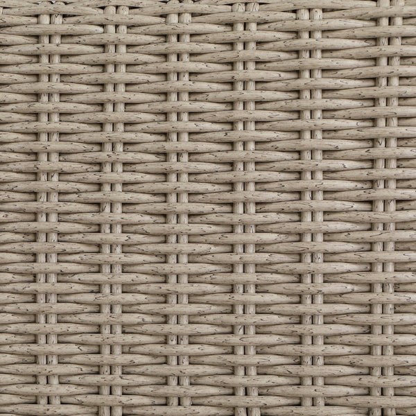 Meridian Furniture Seacrest Wicker Outdoor Swivel Patio Chair with Rust Resistant Frame and Water Cushion Cream 55002Cream-Swivel