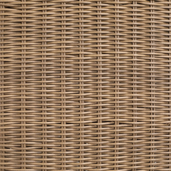 Meridian Furniture Seacrest Outdoor Wicker Dining Chair with Uv Resistant Olefin Cushion for Patio Poolside Use Natural 55003Beige-DC