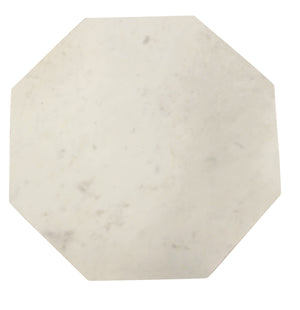 Moti Pillar Octagonal Side Table in Distressed Natural & Ivory 55004006