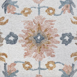 Homeroots 5' X 8' Blue And Ivory Wool Floral Hand Tufted Area Rug Blue,Pink Wool 550040