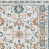 Homeroots 5' X 8' Blue And Ivory Wool Floral Hand Tufted Area Rug Blue,Pink Wool 550040