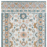 Homeroots 8' X 10' Blue And Ivory Wool Floral Hand Tufted Area Rug Blue,Pink Wool 550041