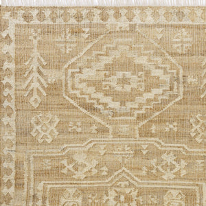 Homeroots 9' X 12' Natural And Ivory Medallion Hand Woven Area Rug  Jute 550050