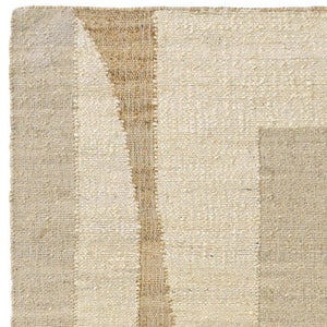 Homeroots 8' Runner Natural And Ivory Abstract Hand Woven Area Rug  Jute 550052