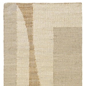 Homeroots 8' Runner Natural And Ivory Abstract Hand Woven Area Rug  Jute 550052