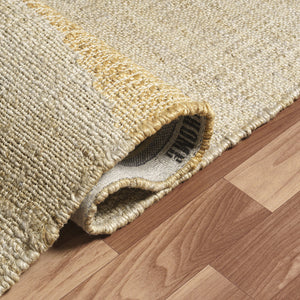 Homeroots 9' X 12' Natural And Ivory Abstract Hand Woven Area Rug  Jute 550054