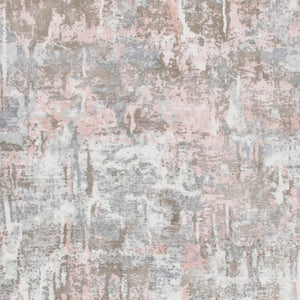 Homeroots 2' X 3' Gray And Pink Abstract Hand Loomed Area Rug  Wool Blend 550055