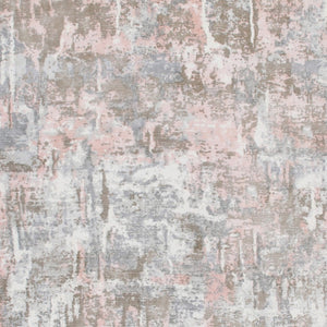 Homeroots 6' X 9' Gray And Pink Abstract Hand Loomed Area Rug  Wool Blend 550056