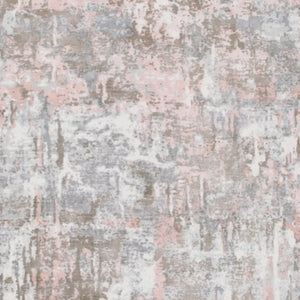 Homeroots 9' X 12' Gray And Pink Abstract Hand Loomed Area Rug  Wool Blend 550058