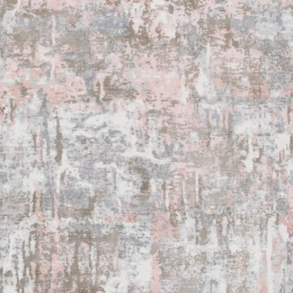 Homeroots 9' X 12' Gray And Pink Abstract Hand Loomed Area Rug  Wool Blend 550058