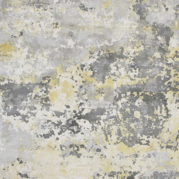 Homeroots 2' X 3' Gray And Yellow Abstract Hand Loomed Area Rug  Wool Blend 550059