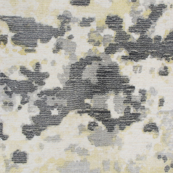 Homeroots 8' X 10' Gray And Yellow Abstract Hand Loomed Area Rug  Wool Blend 550061
